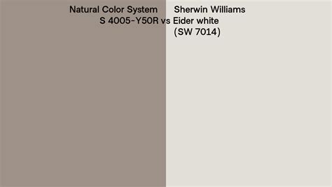 Natural Color System S 4005 Y50r Vs Sherwin Williams Eider White Sw