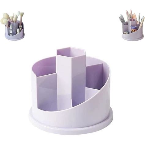 Porte Crayons Pot Pinceau Maquillage Rotatif Porte Papeterie