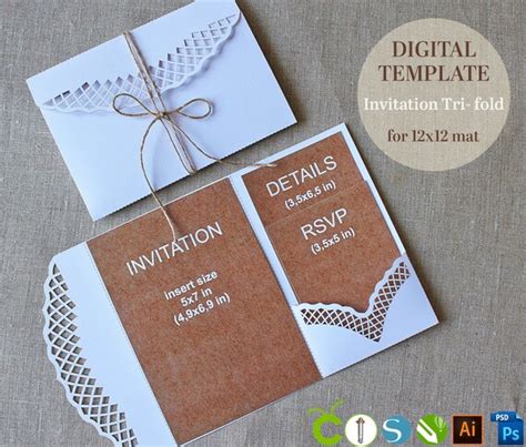 Tri Fold Invitation Template Photoshop For Your Needs