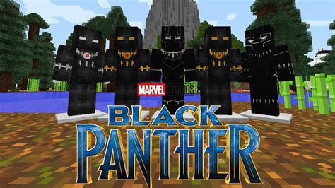 Todas As Armaduras Do Pantera Negra No Minecraft Youtube