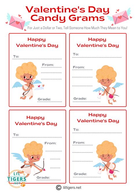 Free Valentines Day Candy Gram Printables Lil Tigers Lil Tigers