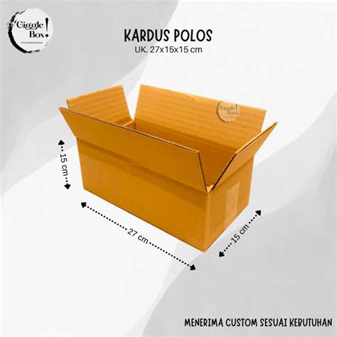 Jual Kardus Box Polos Baru Ukuran 27x15x15 Cm Shopee Indonesia