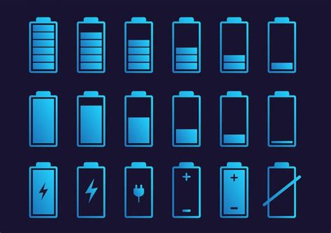 Ic Ne D Indicateur De Charge De La Batterie Vecteur Premium