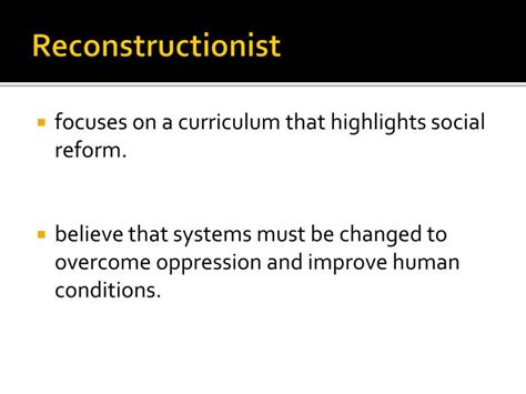 PPT - Theories of Education: Social Reconstructionism PowerPoint Presentation - ID:1987508