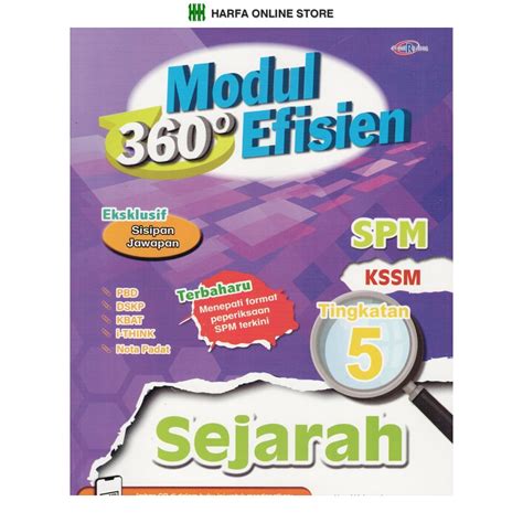 Buku Latihan Modul 360 Efisien Sistem Sejarah Spm Tingkatan 5 Kssm Shopee Malaysia