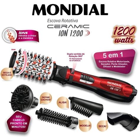 Escova Rotativa Mondial Ceramic On W Em Seca Alisa Modela