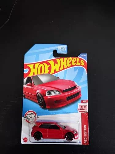 Hot Wheels Honda ´99 Honda Civic Type R Ek9 Red Edition Cuotas Sin Interés