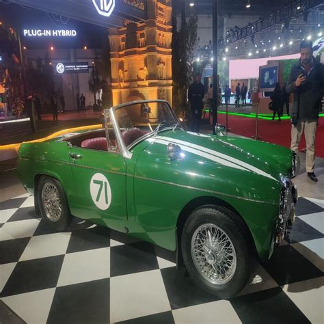 The MG Midget Vintage Car Dominates The Auto Expo With People Snapping