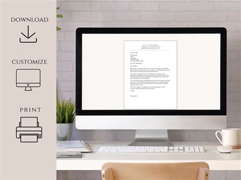 Resignation Letter Template Editable Microsoft Word - Etsy