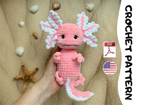 Crochet Axolotl Eng Pattern Pdf Amigurumi Pdf Tutorial Squirreltoystore Boosty