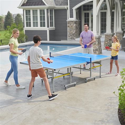 The Foldaway Outdoor Table Tennis Table - Hammacher Schlemmer