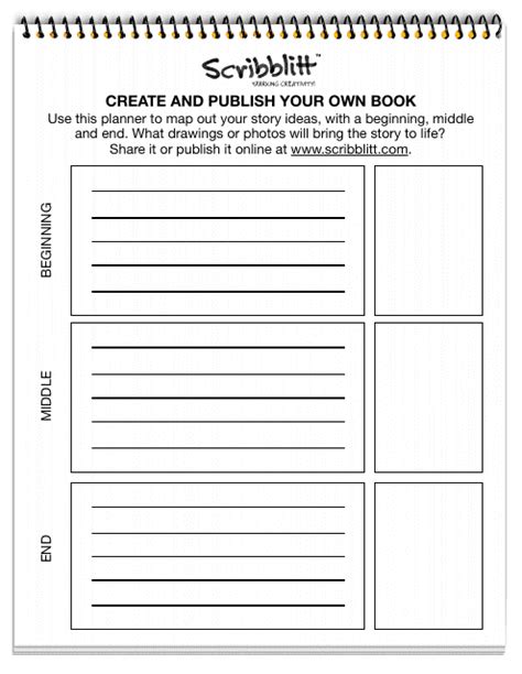 book writing templates   fill  print
