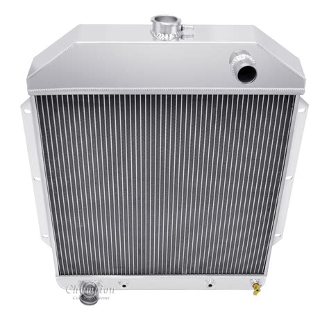 Ford Car Radiator Champion Polished Aluminum Row Radiator