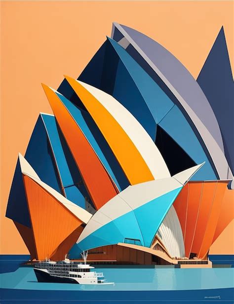 Premium Photo A Modern Abstract Interpretation Of The Sydney Opera