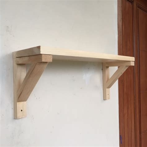 Jual Papan Ambalan Rak Dinding Kayu Jati Belanda 50x13 Termasuk