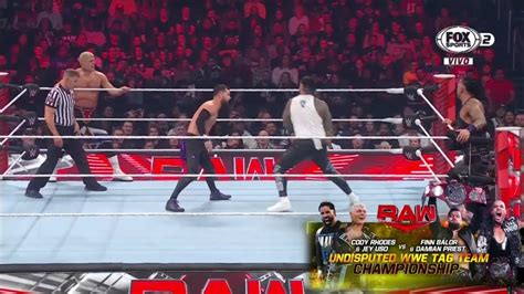 Judgment Day Vs Cody Rhodes And Jey Uso Titulos Indiscutibles Parejas Parte 2 Raw 13112023