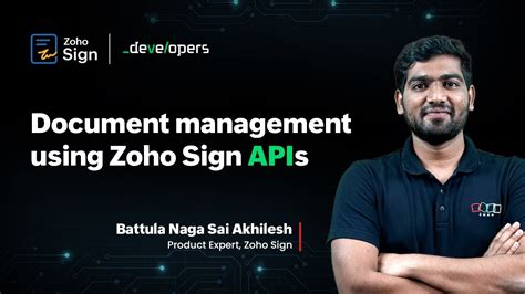 Send Sign And Manage Documents With Zoho Sign Api Esignature Api