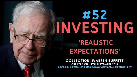 Warren Buffett Why We Need To Have Realistic Expectations Brk