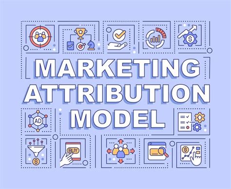 Premium Vector Marketing Attribution Model Word Concepts Purple