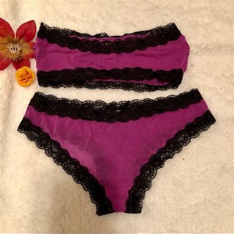 Dreamgirl Intimates Sleepwear Adorable Soft Bandeu Mesh Lace Lingerie Set Poshmark