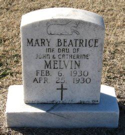 Mary Beatrice Melvin 1930 1930 Mémorial Find a Grave