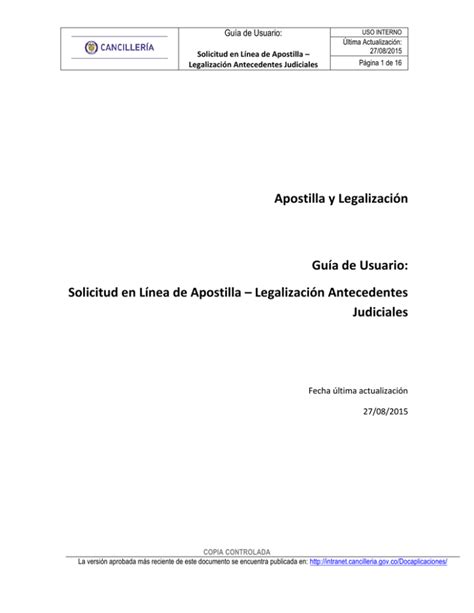 Apostilla y Legalización Ministerio de Relaciones Exteriores