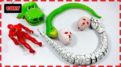 2 Con Rắn màu trắng và xanh cá sấu cắn tay đồ chơi trẻ em Snake toy ...