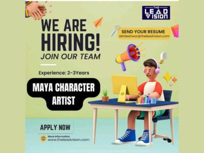 Maya Character Artist Required At The Lead Vision Noida