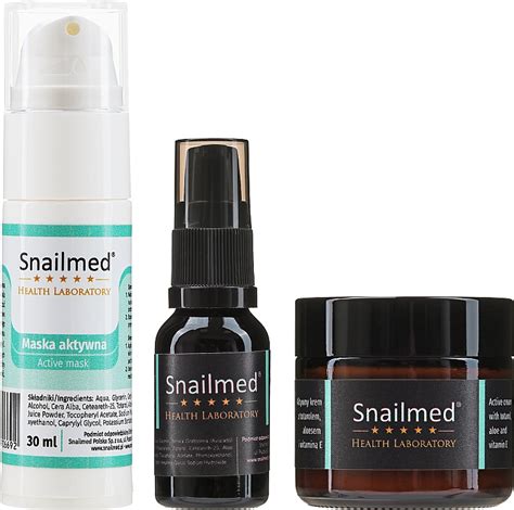 Snailmed f cr 60ml ser 15ml mask 30ml Set împotriva acneei 3