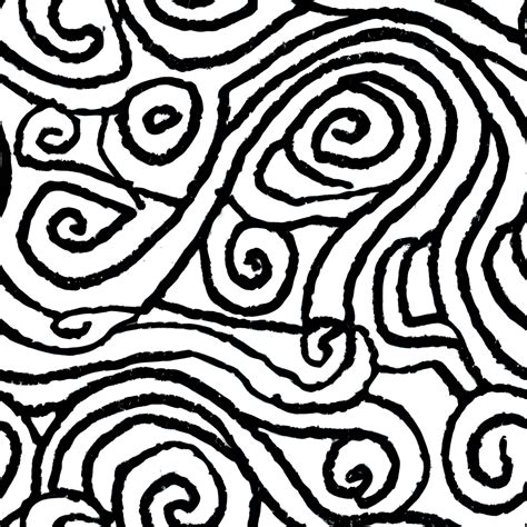 0029 Coloring Page Black and White Squiggly Line · Creative Fabrica