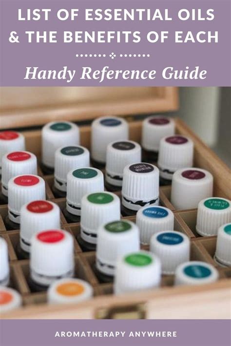 List Of Essential Oils And Their Benefits Handy Reference Guide