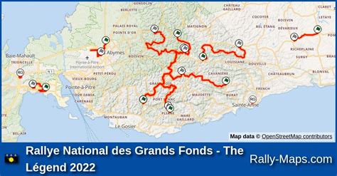 Streckenverlauf Rallye National Des Grands Fonds The L Gend