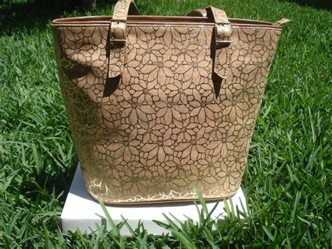 Cork Handbag With Golden Details And Leather Etsy