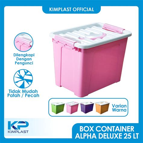 Jual KIMPLAST BOX Container 25 Liter Deluxe Dengan Pegangan Handle