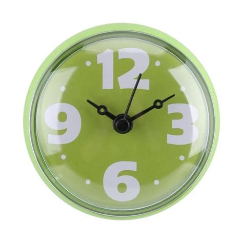 Tmishion Horloge Murale Tanche Ventouse Mur Fen Tre Miroir Bain Douche