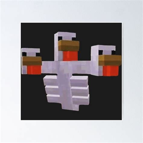 Minecraft Chicken Wither Cursed Meme Sticker For Sale By Thekeytoreality Redbubble