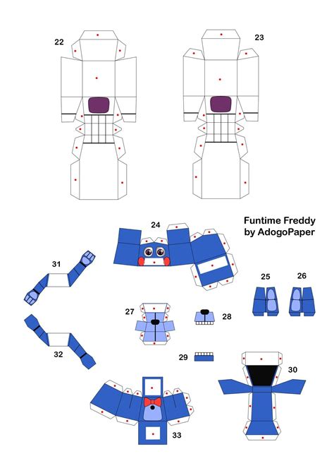 Fnaf Papercraft Templates