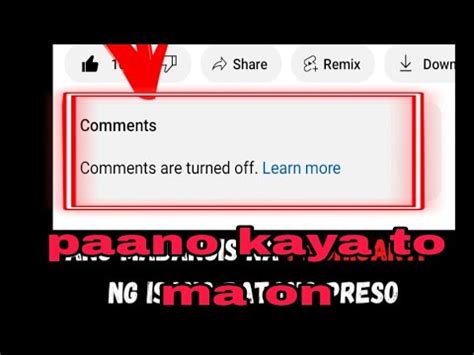 Paano Mag Switch On Sa Comment Section Sa Ating Youtube Channel Youtube