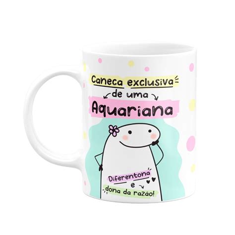 Caneca Flork Bento Cake Signos Aqu Rio Aquariana X Cara Flor