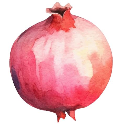 Premium Vector Watercolor Painted Pomegranate Fruit Hand Drawn Fresh