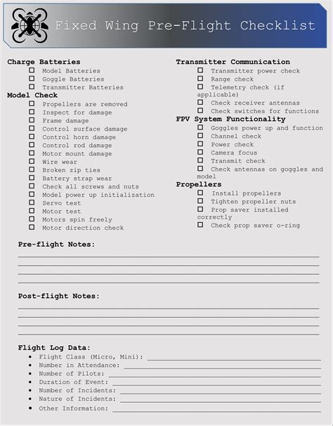 Pre Flight Drone Checklist Skinstery