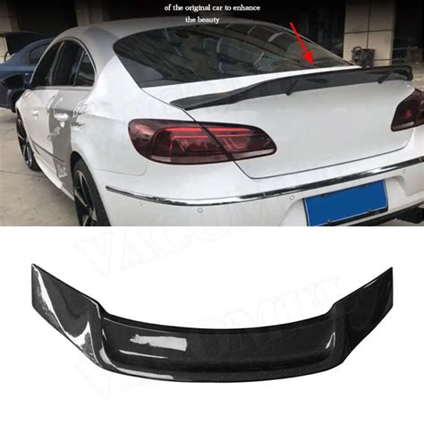 Abs Carbon Look Rear Roof Spoiler Window Wings For Volkswagen Cc Vw