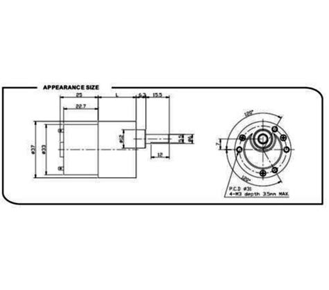 24v Dc Gear Geared Offside Motor 10 Rpm High Torque Side Shaft Robodo