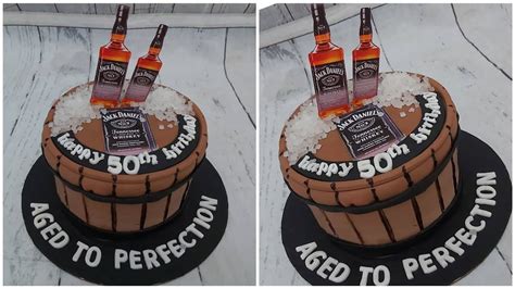 Wood Barrel Cake Tutorial Whipped Cream Jack Danial S Barrel Cake