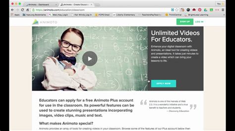 How to create an Animoto Education account 2016 - YouTube