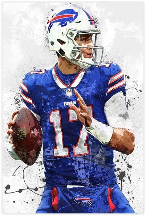 Josh Allen Poster Canvas Poster Wall Art Decor Print