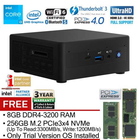 Intel Nuc11pahi3 8 256m2 L9 Core I3 3 0ghz~4 1ghz Dual Core Mini Pc Intel Nuc Panther Canyon