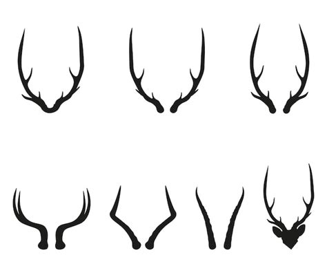 Premium Vector | Free vector deer antlers silhouette