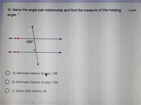 Solved Name The Angle Pair Relationship And Find The Measure Of The