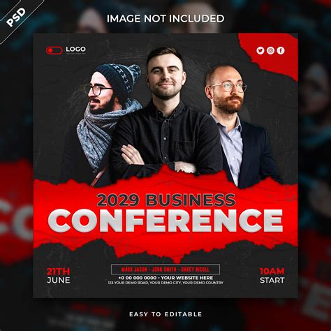 Conference Social Media Post Template On Behance